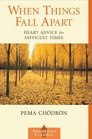 Book cover of forest with orange-yellow leaves with title "When Things Fall Apart: Heart advice for difficult times" by Pema Chodron